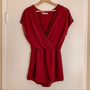 Naked Zebra Burgundy Red Romper